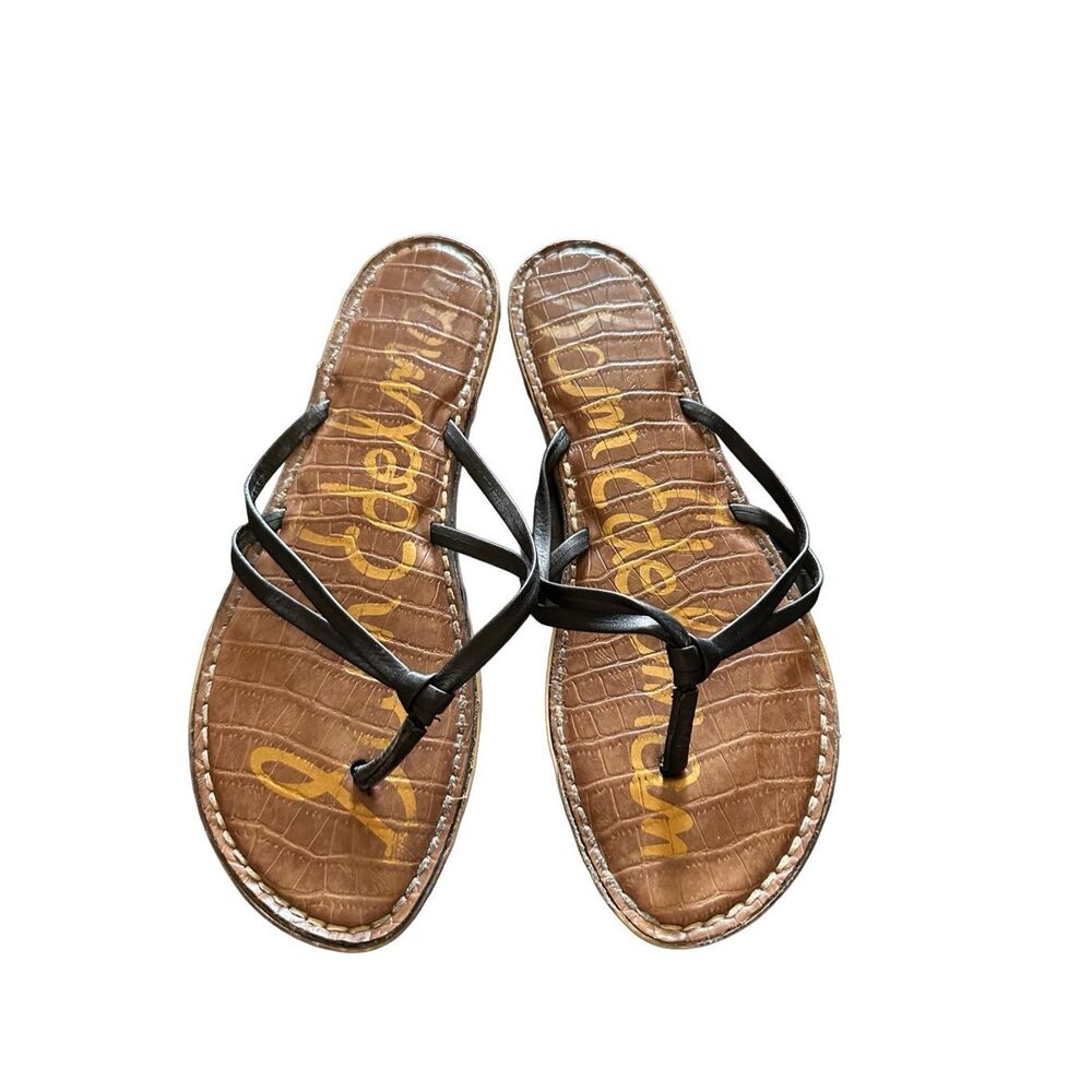 Sam Edelman Black flat strappy sandals